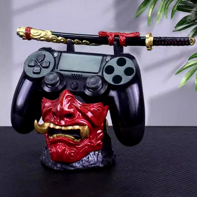 Ghost of Tsushima Samurai Mask Gaming Controller Stand & Katana Display by GamerSpot