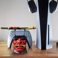 Ghost of Tsushima Samurai Mask Gaming Controller Stand & Katana Display by GamerSpot